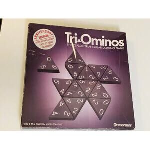Tri-Ominos 25th Anniversary 1990 Board Game Triangular Dominos Classic Vintage